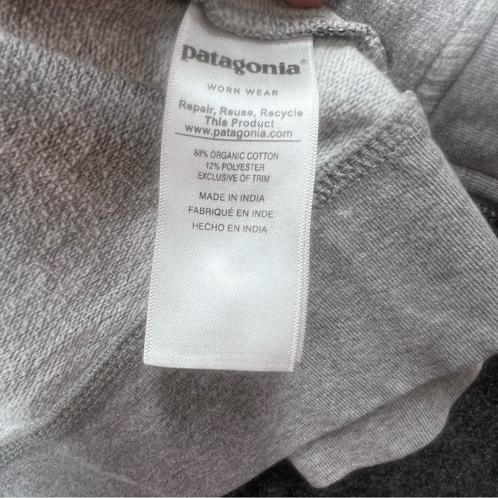 Patagonia Women's Organic Cotton Hooded Jacket Light Grey Size S Full Zip - Picture 9 of 14